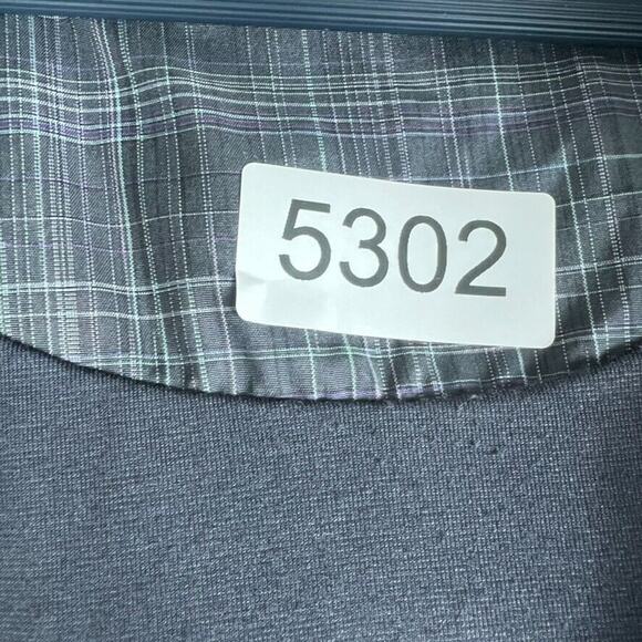 Lululemon Jacket Womens 4 33" Run Hustle Gray Plaid Hood Reflective Thumb Hole - Picture 9 of 10